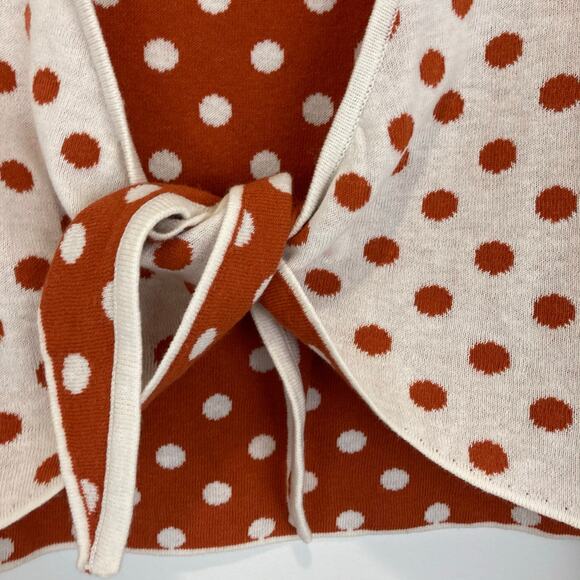 NWT Callahan Olivia Tie Front Polka Dot Sweater - Picture 5 of 10